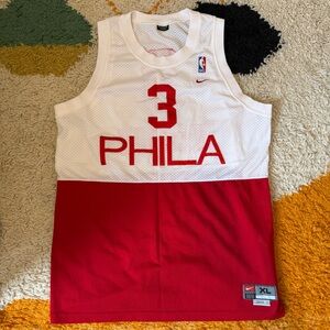 Philadelphia 76ers Allen Iverson jersey (size XL, but fits much more like a L)